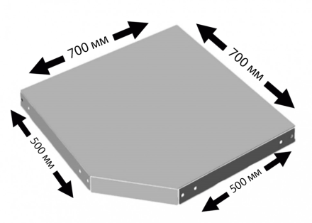 Угловая полка Практик MS 50F (700х500) купить в Красноярске