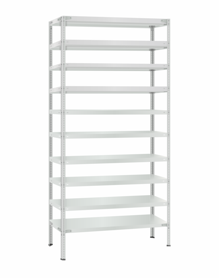 Стеллаж металлический Титан МС-500 2300х1000х300 10 полок купить в Красноярске Стеллаж металлический Титан МС-500 2300х1000х300 10 полок купить в Красноярске