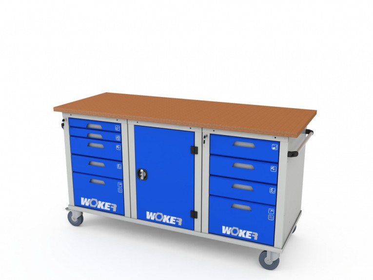 Верстак мобильный трехтумбовый WOKER PRO 3514.1800 купить в Красноярске