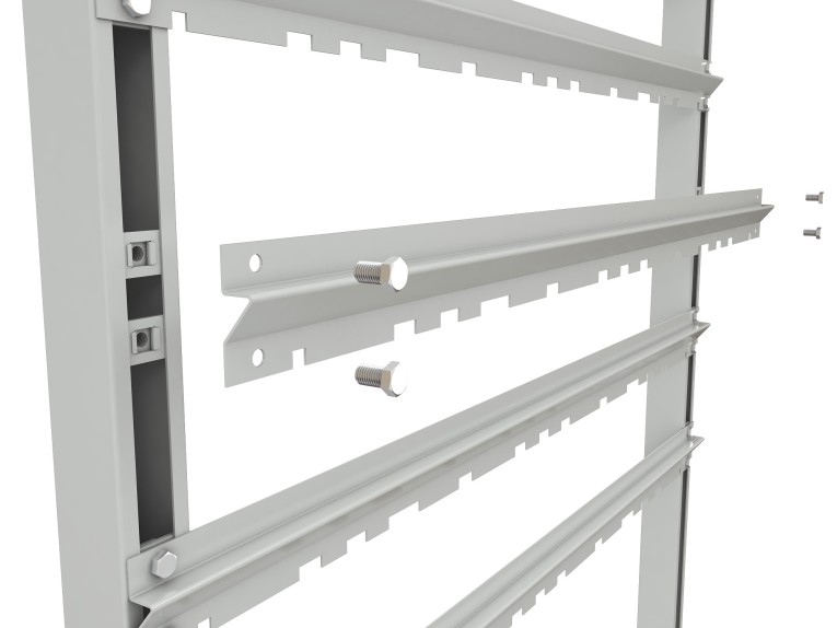 Стеллаж для пластиковых лотков SORTEX односторонний 1500x1000x450.03 купить в Красноярске Стеллаж для пластиковых лотков SORTEX односторонний 1500x1000x450.03 купить в Красноярске