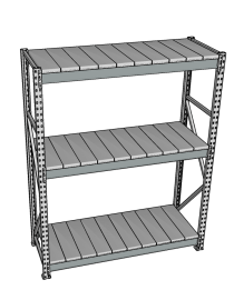 Стеллаж грузовой СГР 2500x1200x800 3 полки (металл)