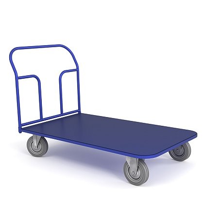 Тележка платформенная ТП 10 (г/п 550 кг, 1800x800 мм, колеса серая резина 200 мм) купить в Красноярске