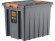 Контейнер особопрочный Rox Box PRO 50 (500х390х390 мм с крышкой и клипсами, на роликах, антрацит) купить в Красноярске