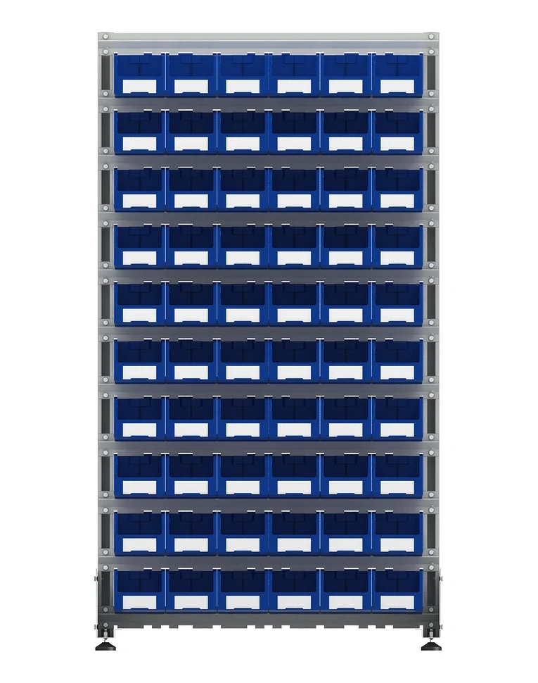 Стеллаж для пластиковых лотков SORTEX односторонний 1800x1000x450.02 купить в Красноярске