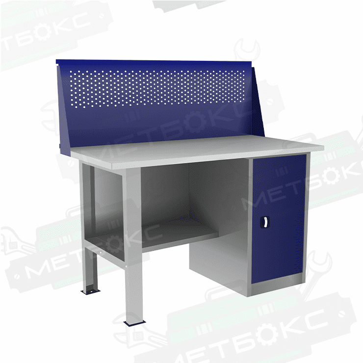 Однотумбовый слесарный верстак ВП-2/1,2 с экраном купить в Красноярске Однотумбовый слесарный верстак ВП-2/1,2 с экраном купить в Красноярске