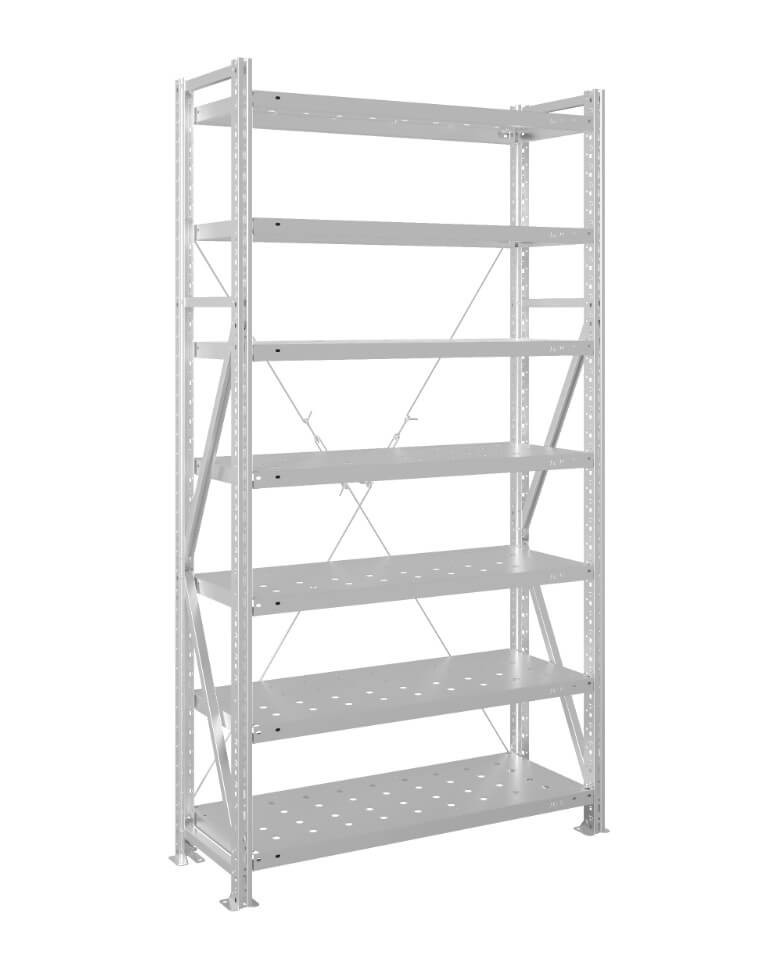 Стеллаж MS U 3000x700x300 7 полок (300 кг, перф) купить в Красноярске