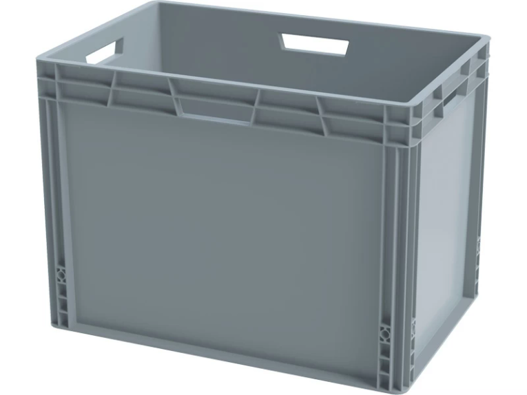 Ящик 600х400х440 cплошной, усиленное дно, цв. серый купить в Красноярске