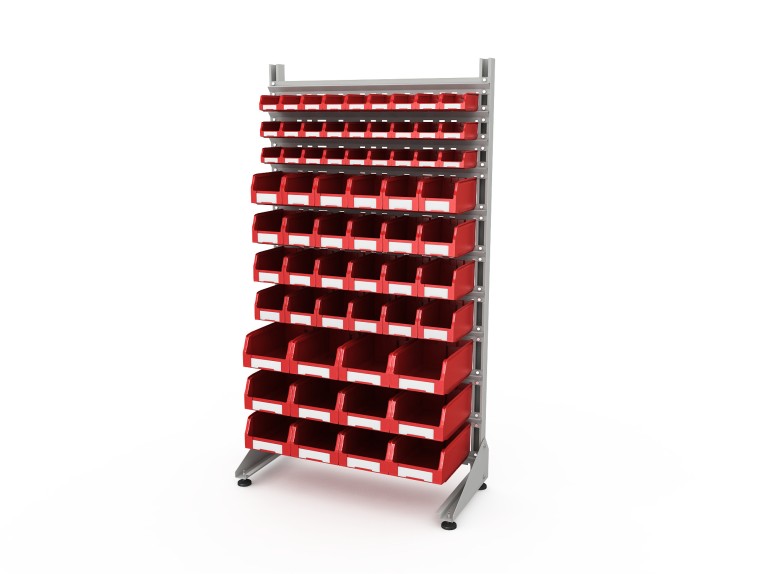 Стеллаж для пластиковых лотков SORTEX односторонний 1800x1000x450.05 купить в Красноярске Стеллаж для пластиковых лотков SORTEX односторонний 1800x1000x450.05 купить в Красноярске