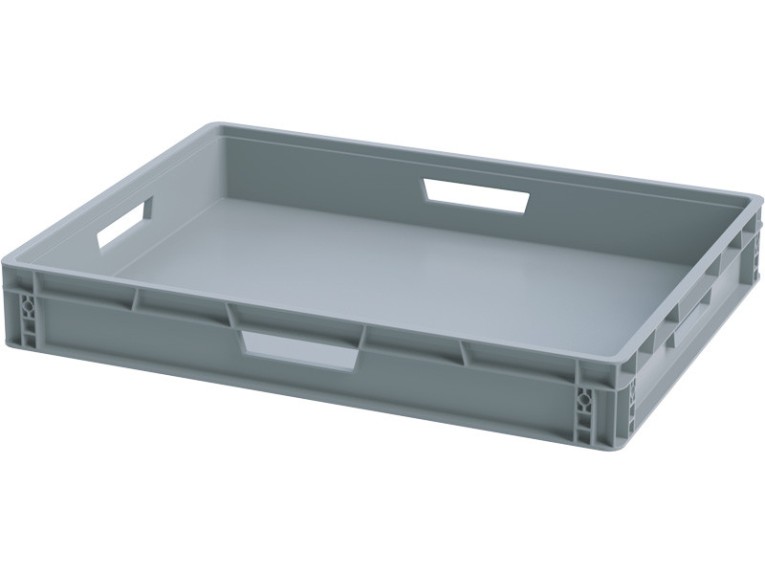 Ящик 800х600х120 сплошной, усиленное дно, цв. серый купить в Красноярске Ящик 800х600х120 сплошной, усиленное дно, цв. серый купить в Красноярске