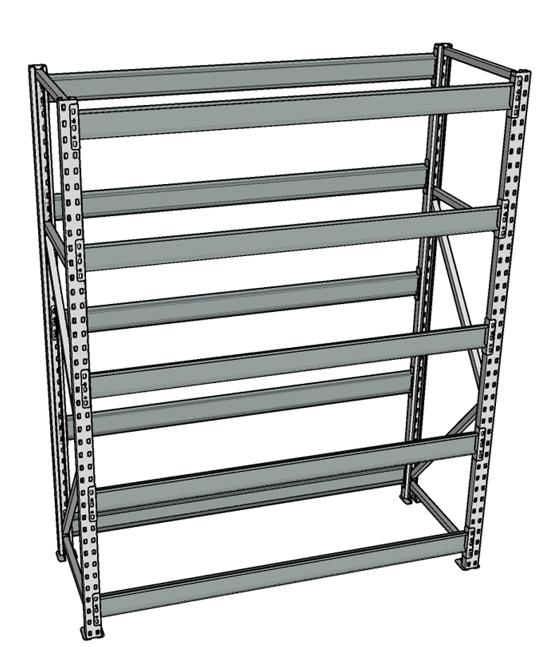 Стеллаж грузовой СГР 3000x1800x600 5 полок (без настила) купить в Красноярске Стеллаж грузовой СГР 3000x1800x600 5 полок (без настила) купить в Красноярске