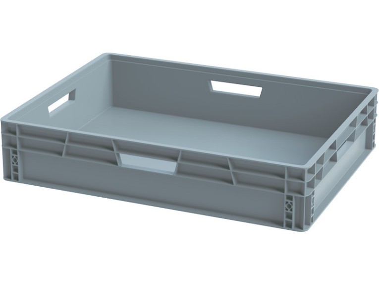 Ящик 800х600х170 сплошной, усиленное дно, цв. серый купить в Красноярске Ящик 800х600х170 сплошной, усиленное дно, цв. серый купить в Красноярске