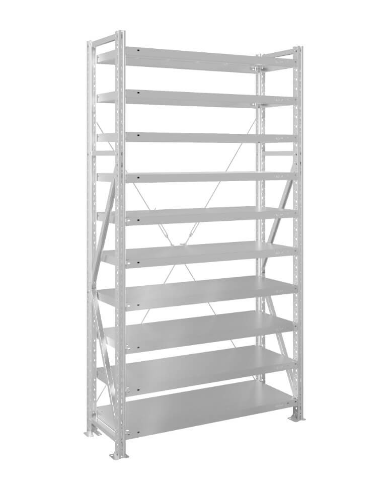 Стеллаж MS U 3000x1500x600 10 полок (250 кг, металл) купить в Красноярске Стеллаж MS U 3000x1500x600 10 полок (250 кг, металл) купить в Красноярске