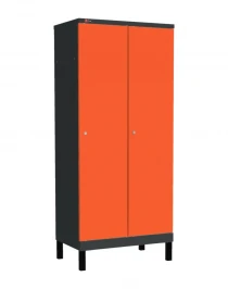 Шкаф-локер ДиКом УНО-421, корпус RAL 7016, двери RAL 2004, на ножках
