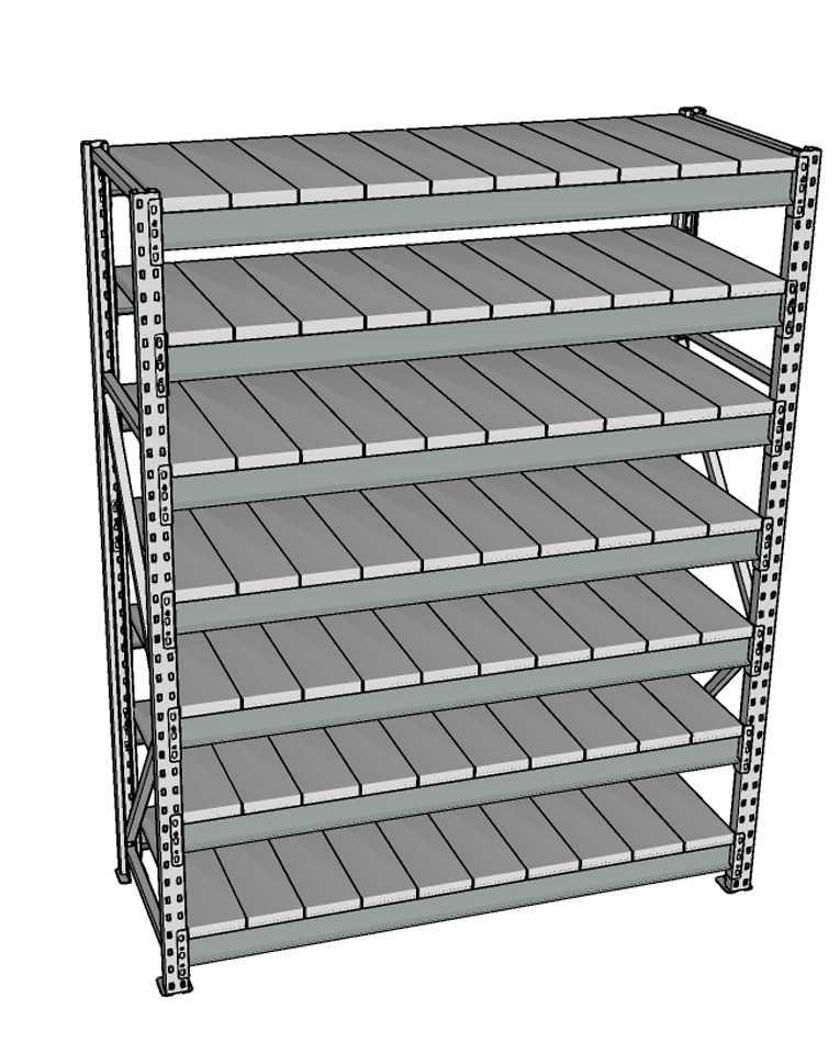 Стеллаж грузовой СГР 2000x900x500 7 полок (металл) купить в Красноярске Стеллаж грузовой СГР 2000x900x500 7 полок (металл) купить в Красноярске