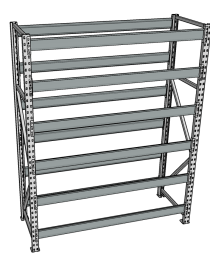Стеллаж грузовой СГР 3000x900x500 6 полок (без настила) Стеллаж грузовой СГР 3000x900x500 6 полок (без настила)