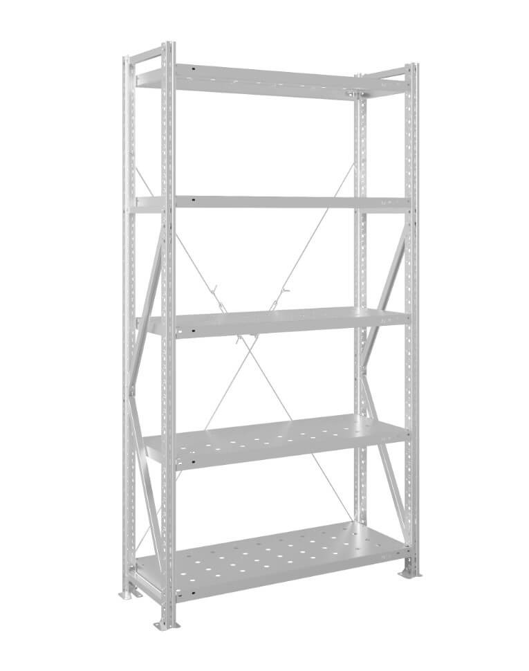 Стеллаж MS U 2500x700x500 5 полок (350 кг, перф) купить в Красноярске Стеллаж MS U 2500x700x500 5 полок (350 кг, перф) купить в Красноярске