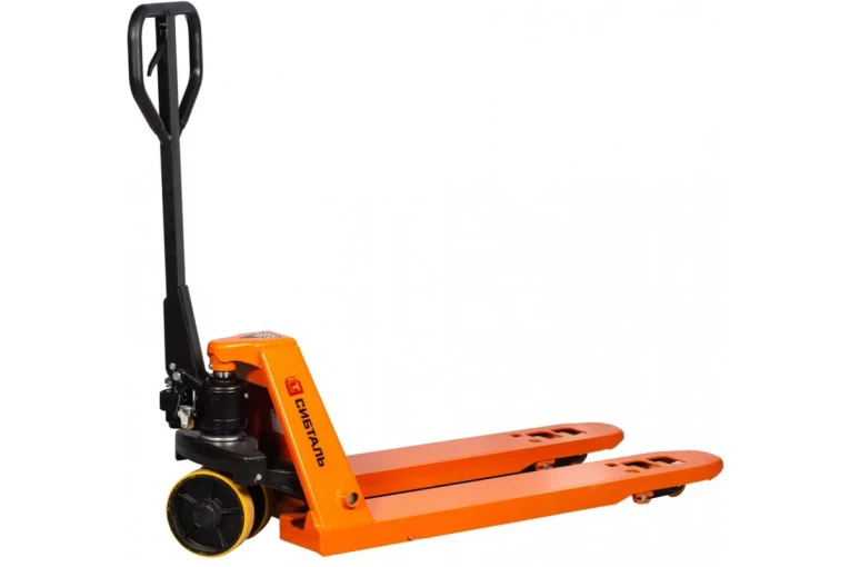 Гидравлическая тележка (рокла) ACR, 5 т, Вилы: 1150 Х 550, СибТаль, полиуретановые колеса купить в Красноярске