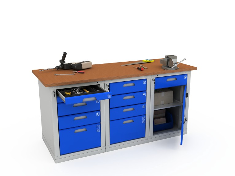 Верстак трехтумбовый WOKER PRO 3542.1800 купить в Красноярске Верстак трехтумбовый WOKER PRO 3542.1800 купить в Красноярске