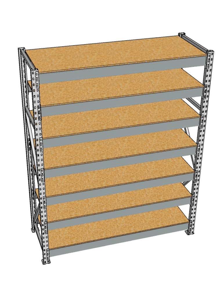 Стеллаж грузовой СГР 2500x1200x500 7 полок (ДСП) купить в Красноярске Стеллаж грузовой СГР 2500x1200x500 7 полок (ДСП) купить в Красноярске